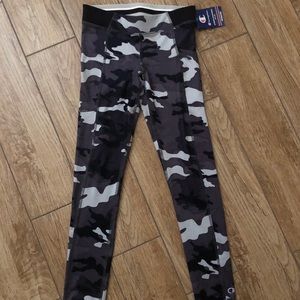 Champion Camo Black Gray Double Dry Legging XS